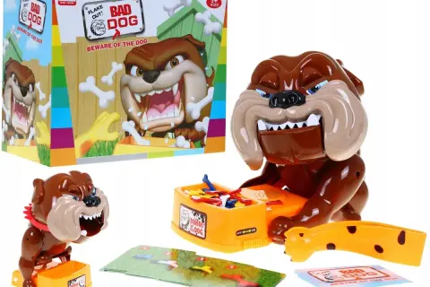 Zabawki dla buldoga francuskiego: gra "Bad Dog" z figurkami i akcesoriami. Idealne dla małych miłośników psów.