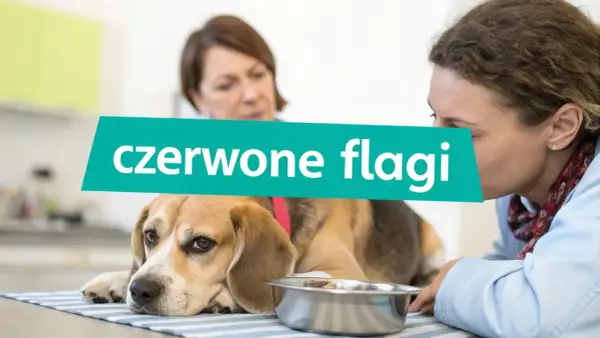 Smutny piesek obok pustej miski. Czy to "czerwone flagi" co na apetyt dla psa?